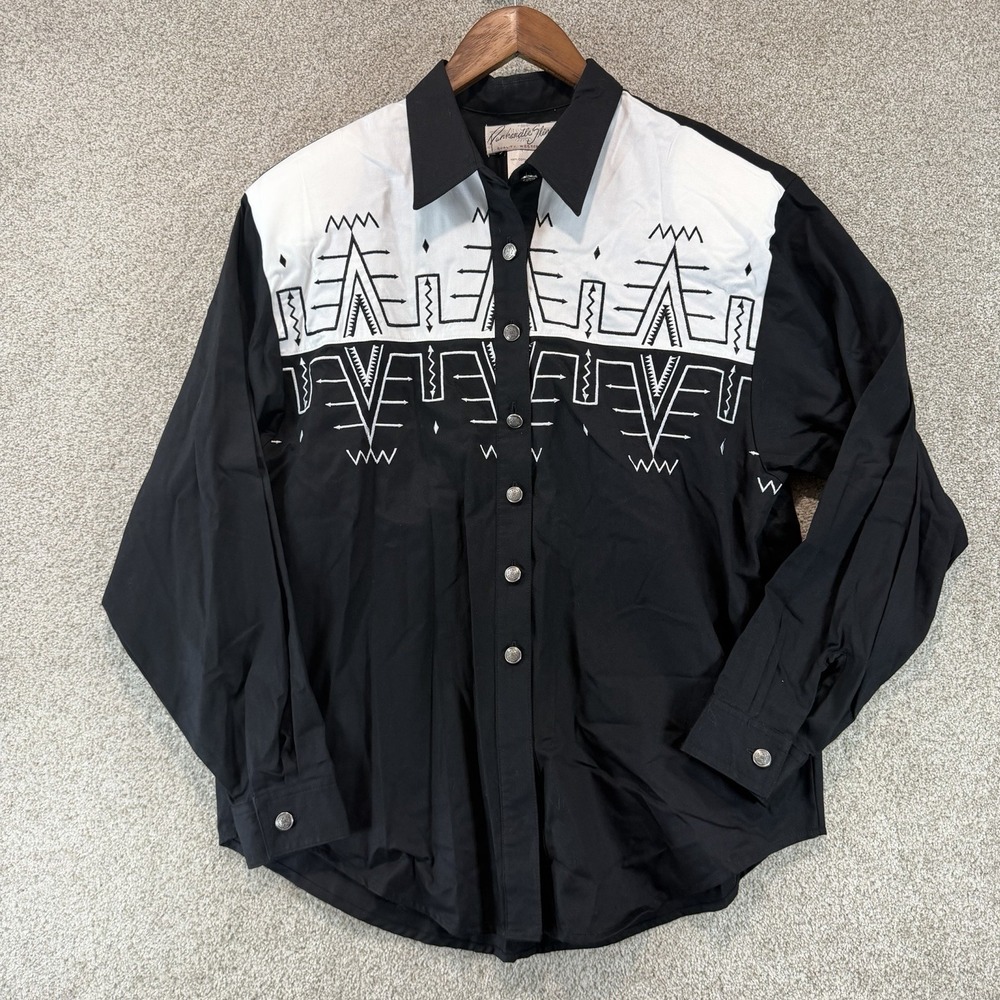 VTG Panhandle Slim Lg Longsleeve Button Up Shirt Rodeo Cowboy Aztec Design